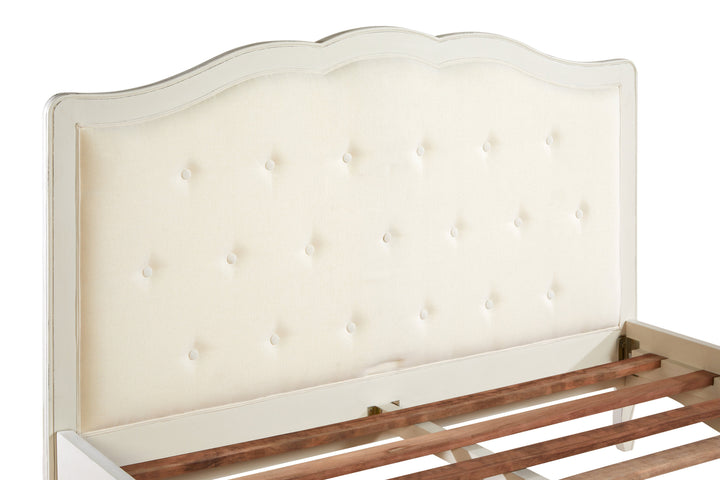 Loire Kingsize Bed in White Finish