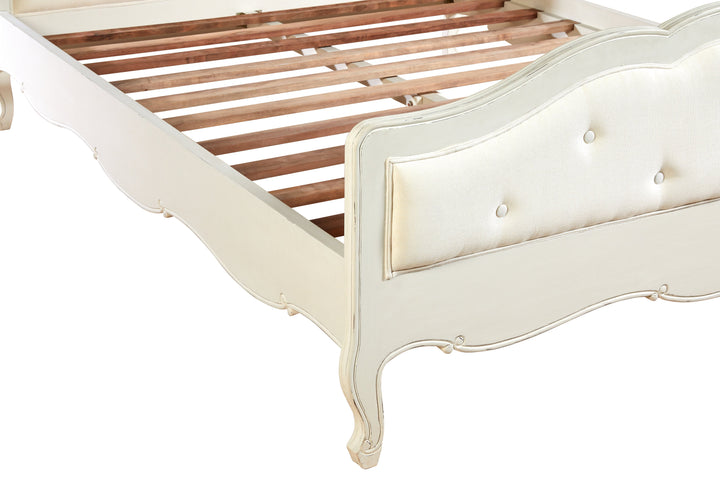 Loire Kingsize Bed in White Finish