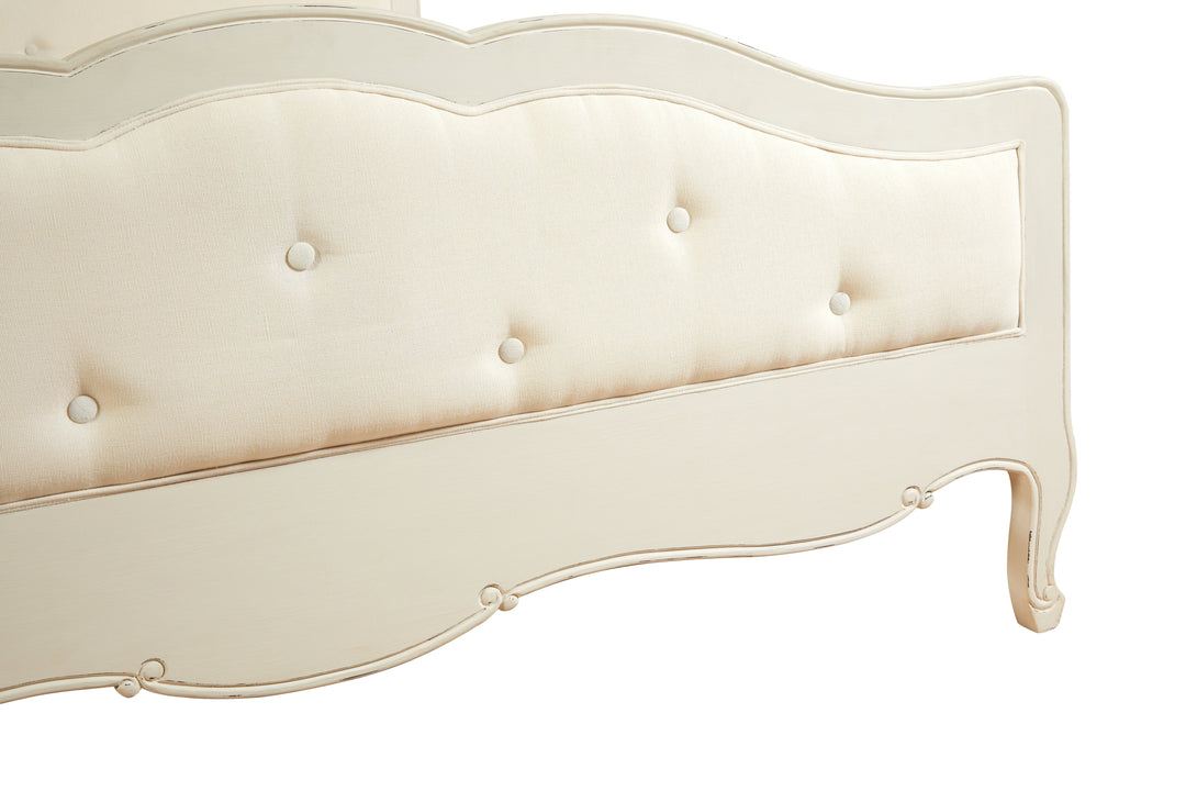 Loire Kingsize Bed in White Finish