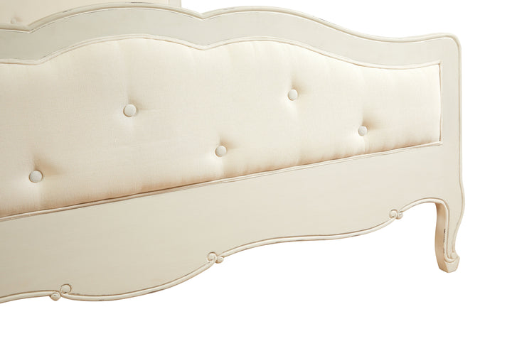 Loire Kingsize Bed in White Finish