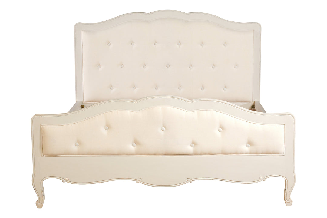 Loire Kingsize Bed in White Finish
