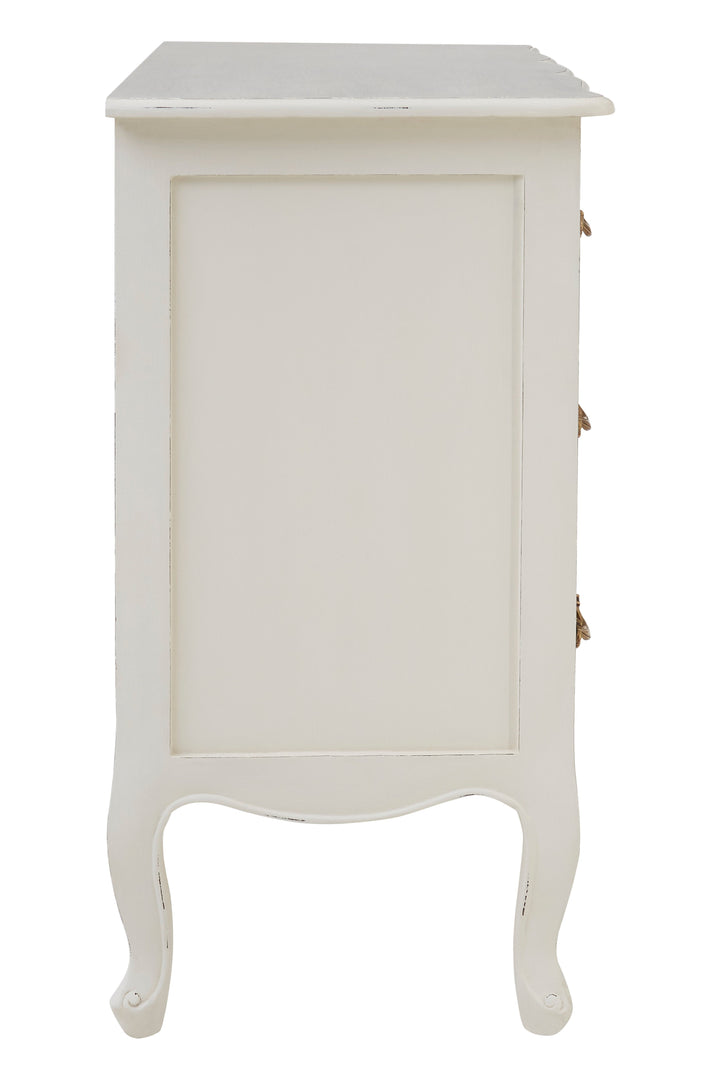 Loire Chest in White Finish with 3 Drawers