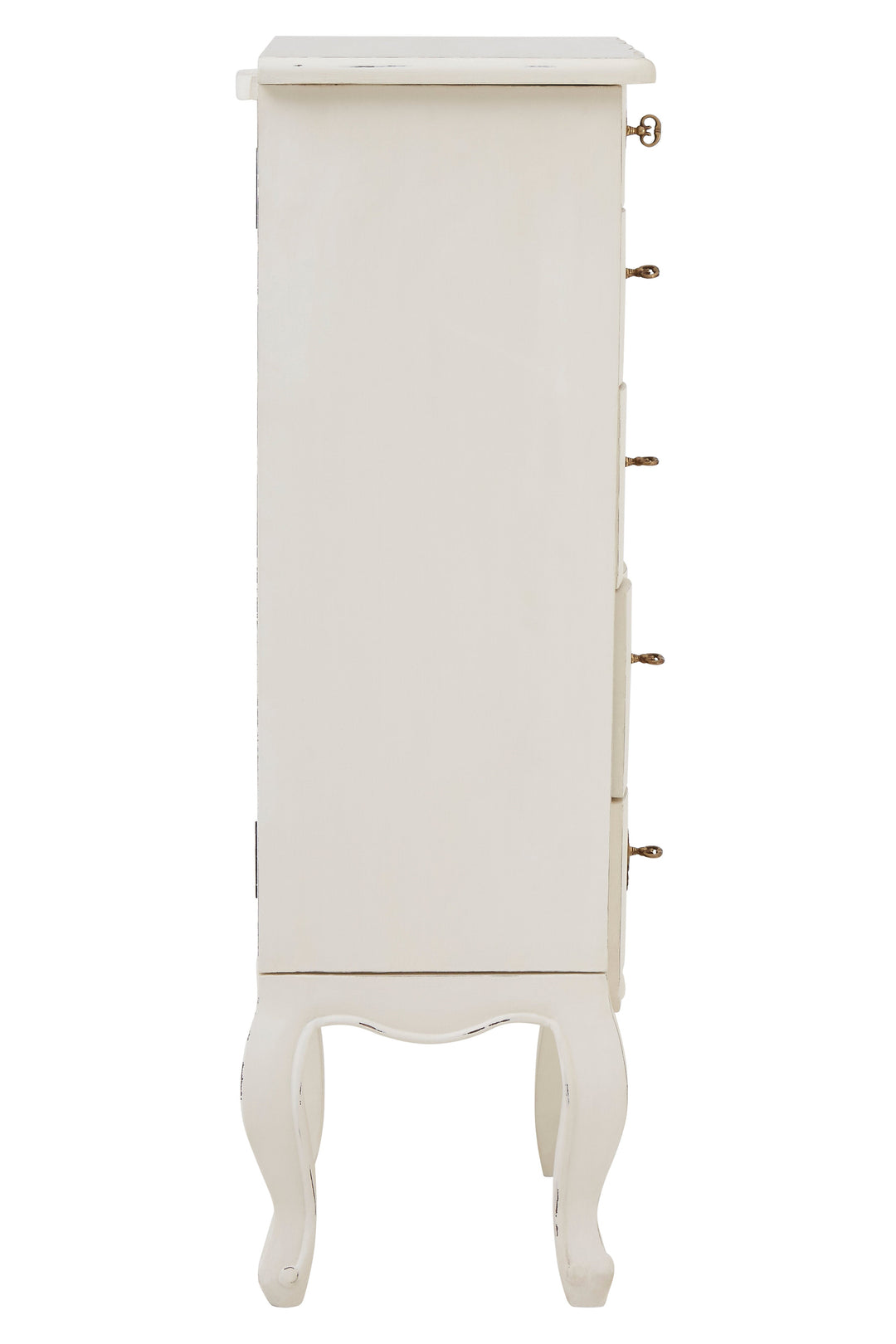 Loire Small Chest in White with 5 Drawers