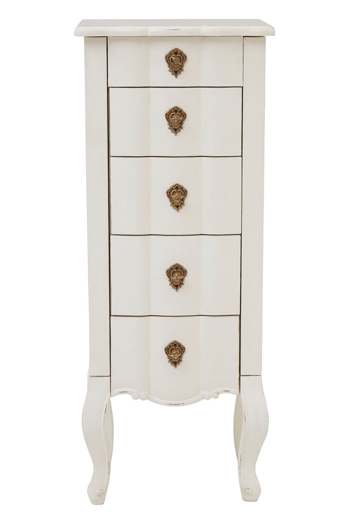 Somerset Compact 5-Drawer Chest – White
