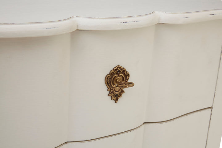Loire Chest in White Finish with 5 Drawers