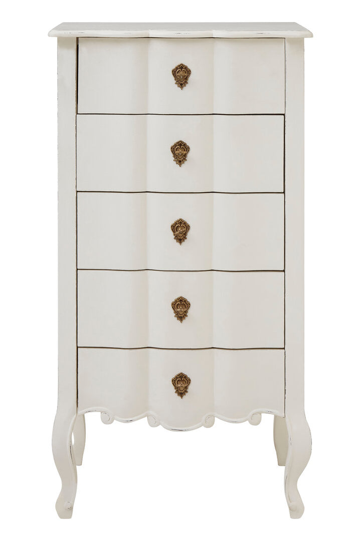 Somerset 5-Drawer Chest – White