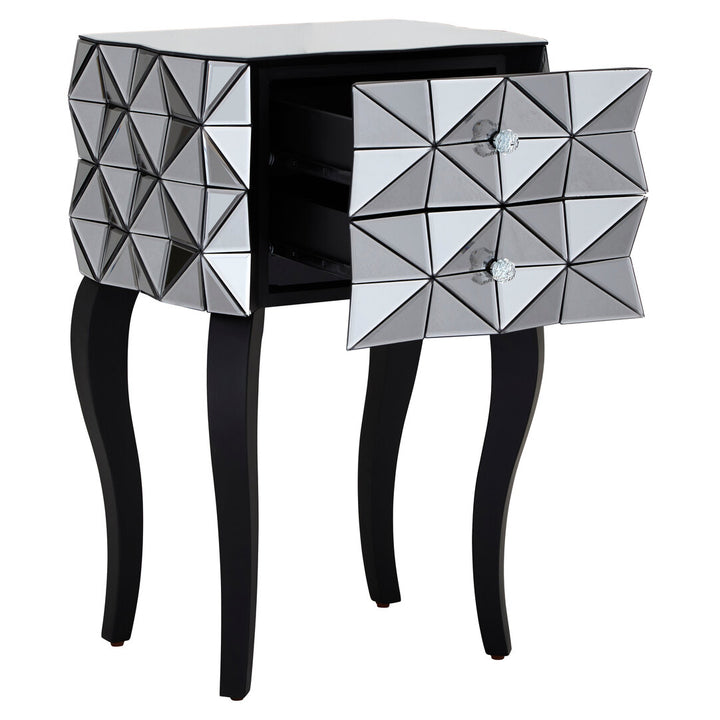 Aspen 2-Drawer Bedside Table with 3D Effect