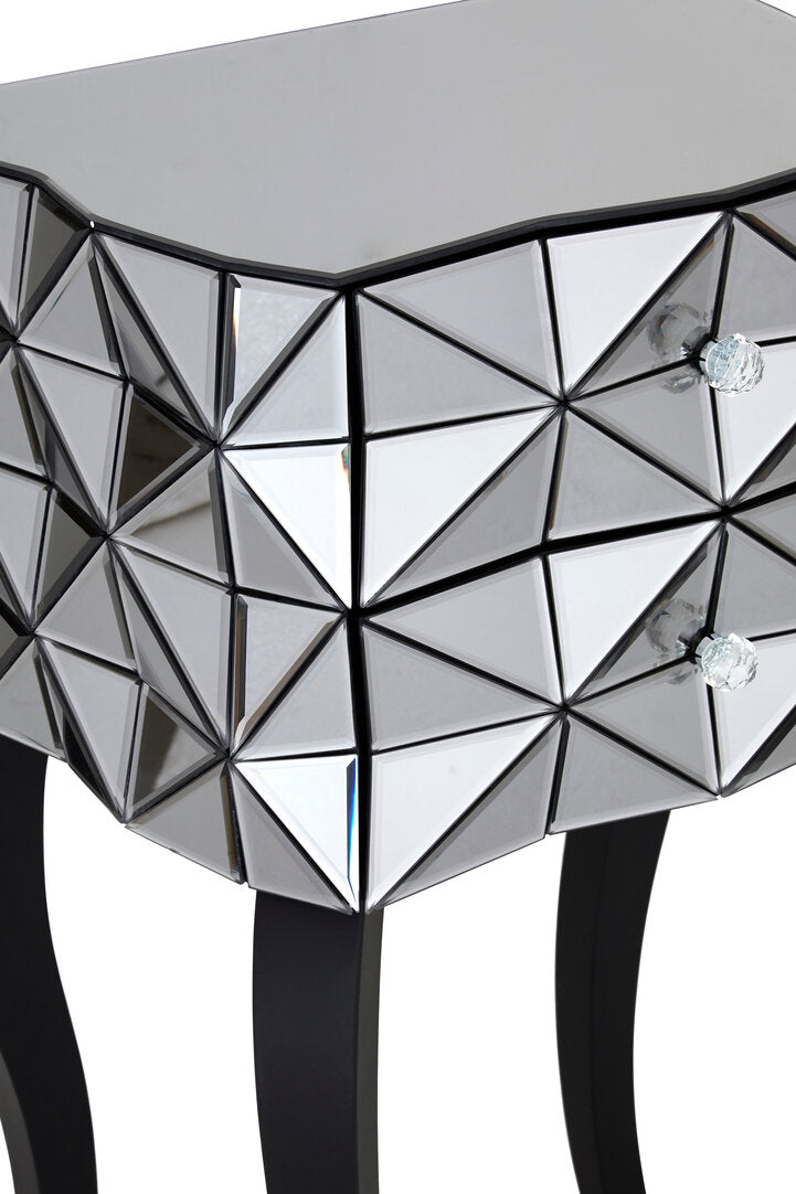 Aspen 2-Drawer Bedside Table with 3D Effect