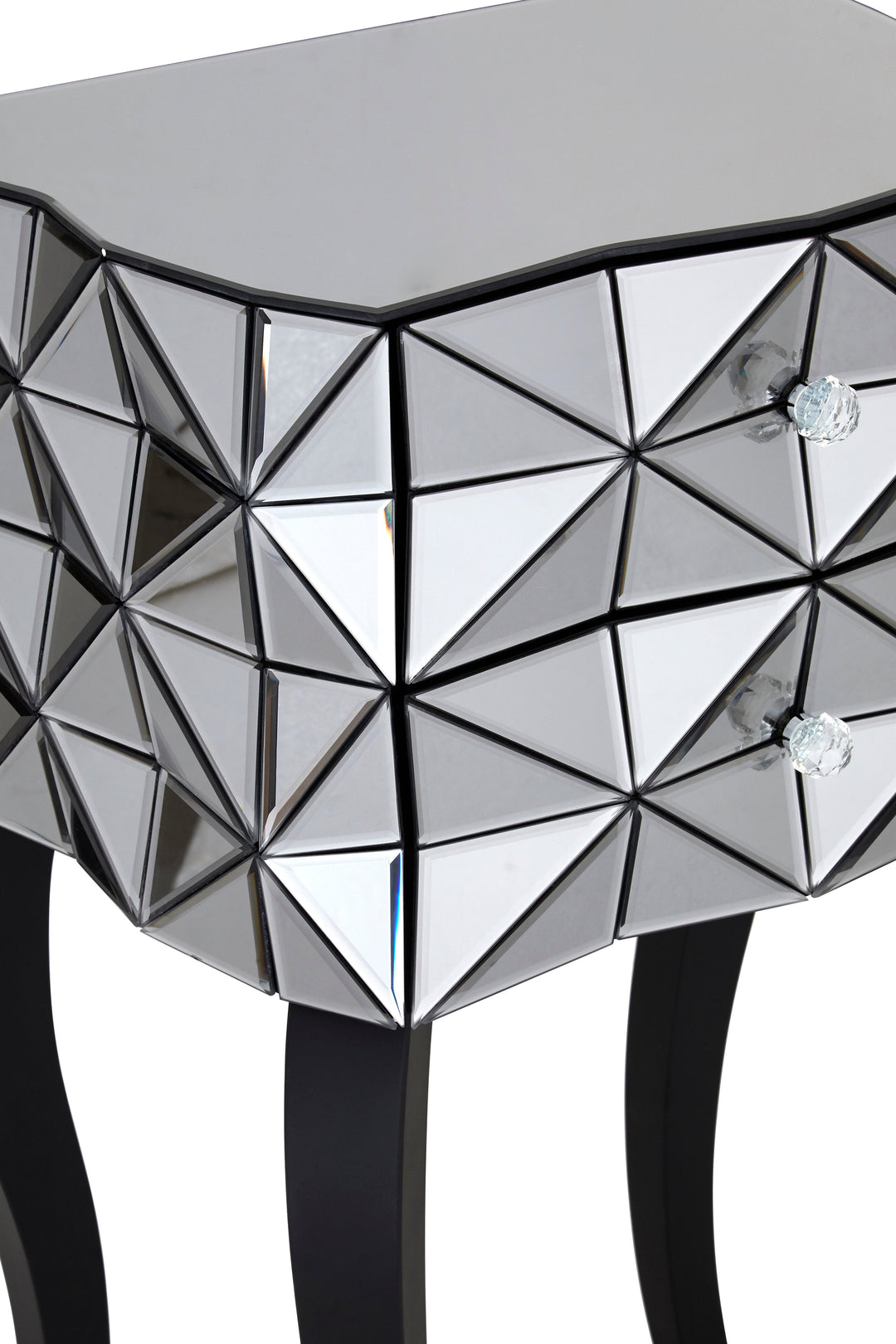 Soho Bedside Table with 2 Drawers in 3D Effect Finish