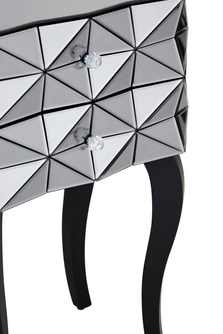 Aspen 2-Drawer Bedside Table with 3D Effect