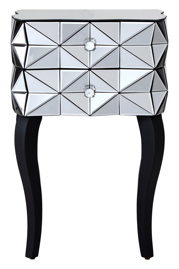 Aspen 2-Drawer Bedside Table with 3D Effect