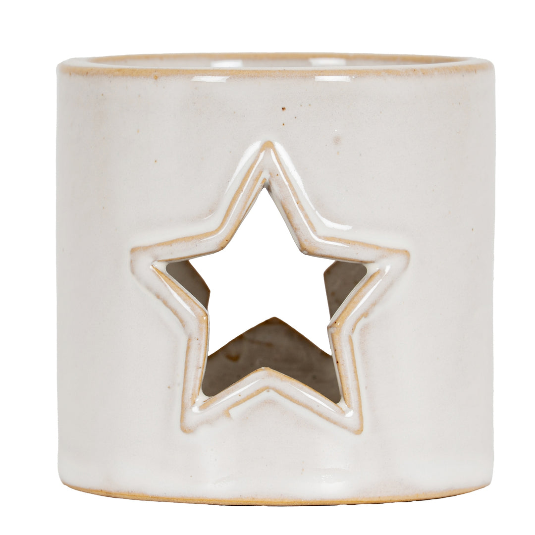 White-Ceramic-Star-Cut-Out-Tealight-Holder