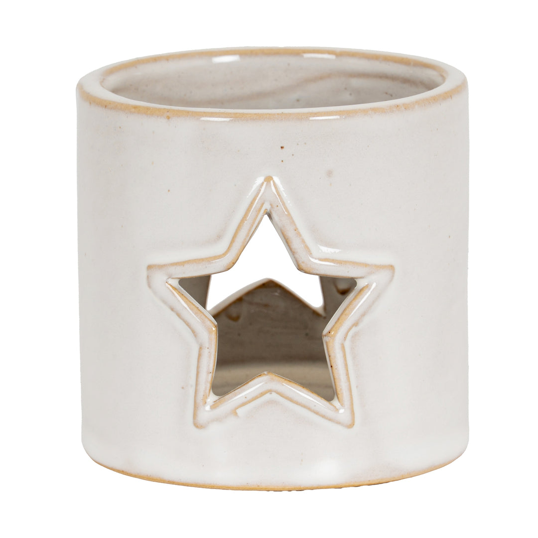 White-Ceramic-Star-Cut-Out-Tealight-Holder