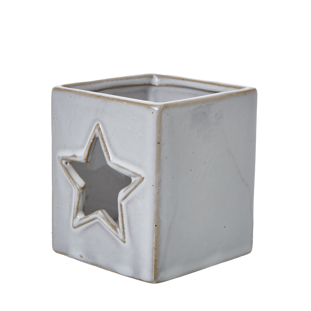 White-Ceramic-Star-Cut-Out-Square-Tealight-Holder