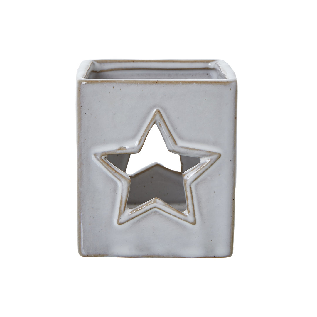 White-Ceramic-Star-Cut-Out-Square-Tealight-Holder