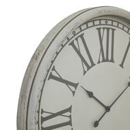 Embossed Decorative Wall Clock with Glass Face