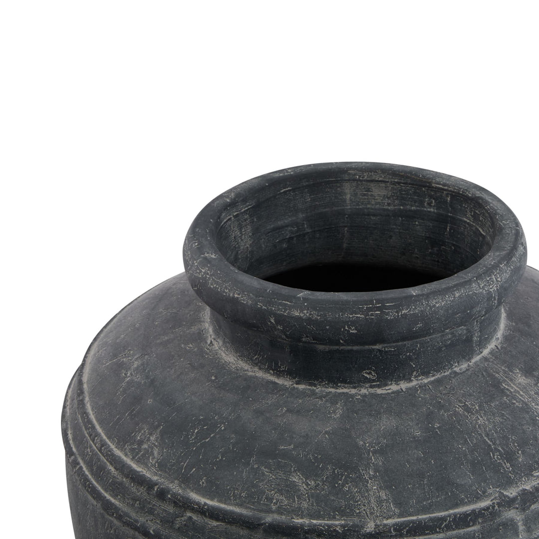Garden Elegance: Amalfi Large Grey Water Pot
