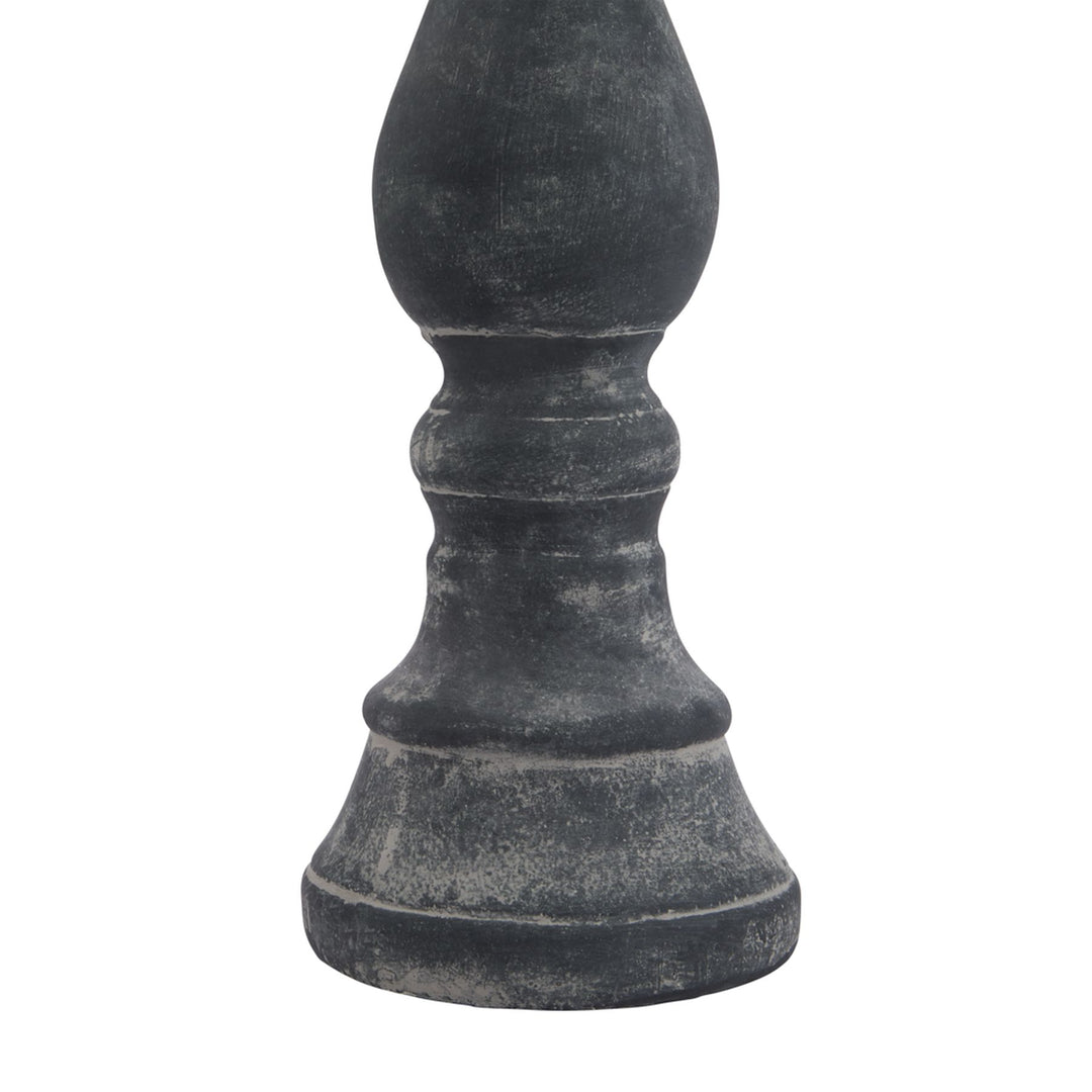 Grand Ambiance: Amalfi Large Grey Column Candle Holder