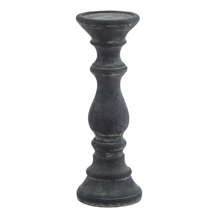 Coastal Ambiance: Amalfi Grey Column Candle Holder