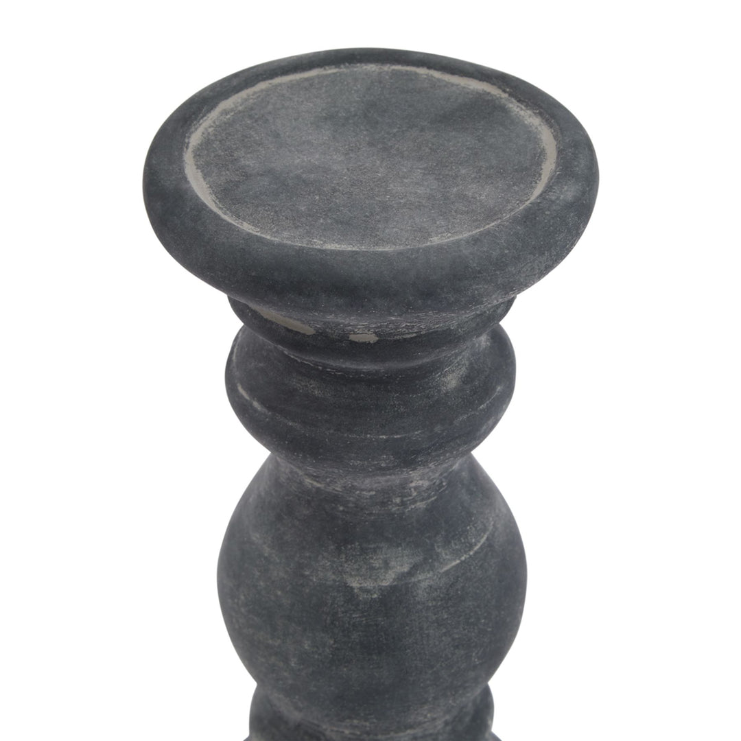 Subtle Glow: Amalfi Small Grey Column Candle Holder