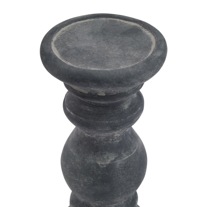 Subtle Glow: Amalfi Small Grey Column Candle Holder