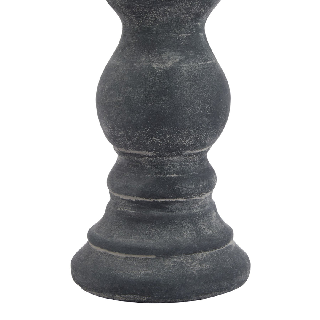 Subtle Glow: Amalfi Small Grey Column Candle Holder