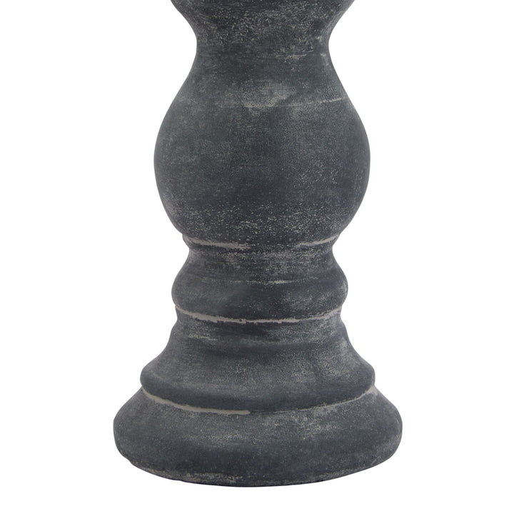 Subtle Glow: Amalfi Small Grey Column Candle Holder