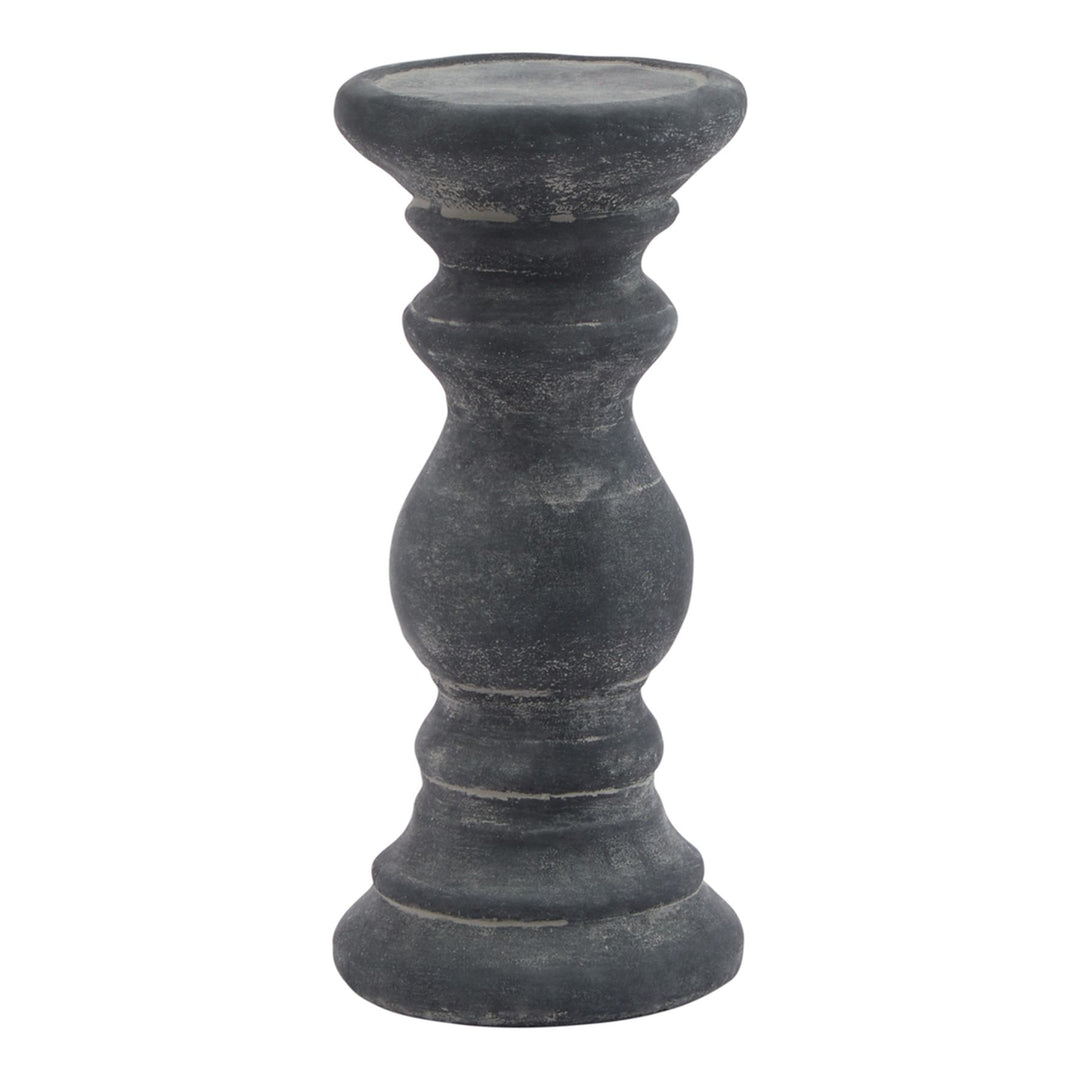 Subtle Glow: Amalfi Small Grey Column Candle Holder
