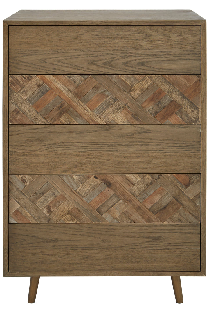 Salvar Chest in Wood Finish with 5 Drawers