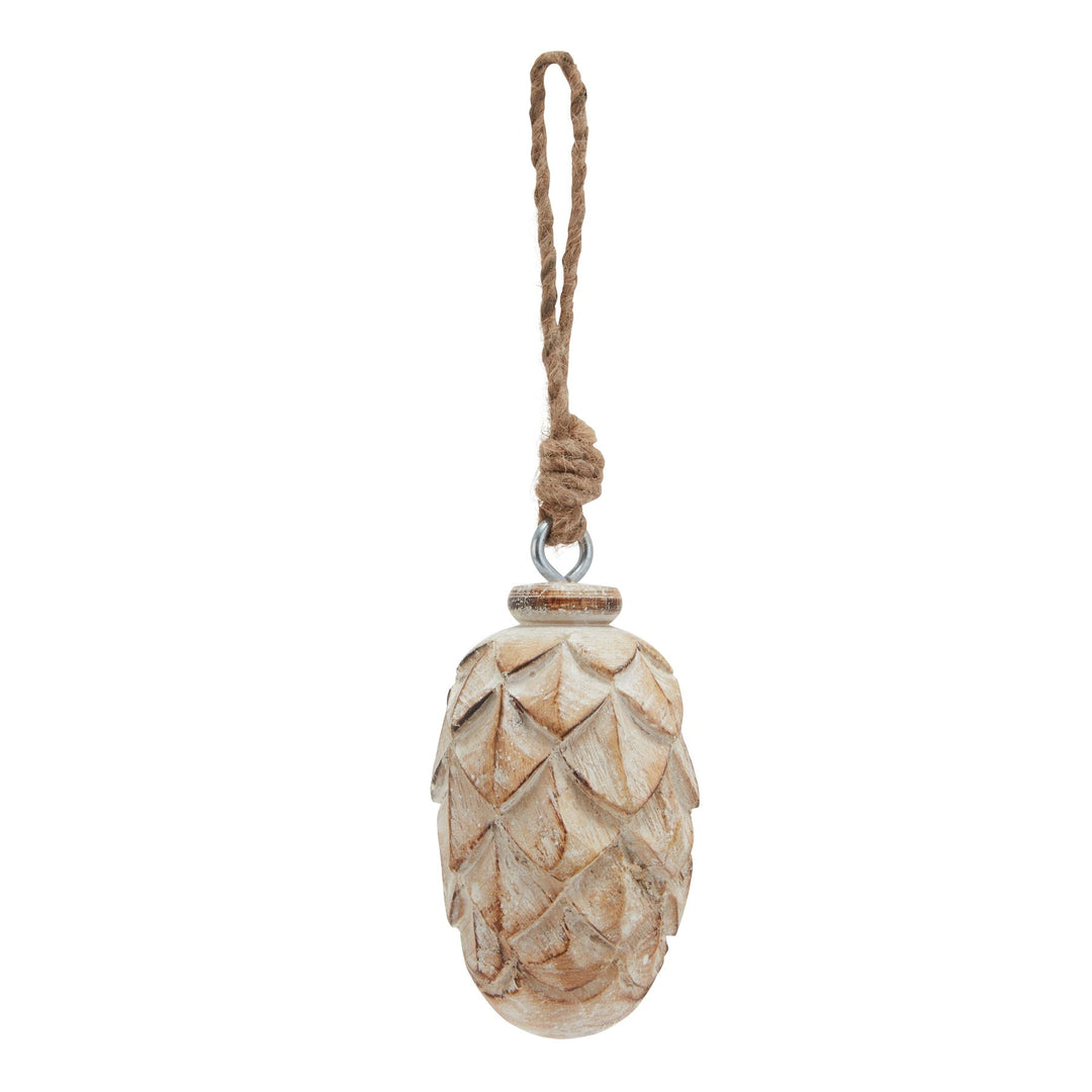 Antique-White-Wash-Small-Pine-Cone-Bauble