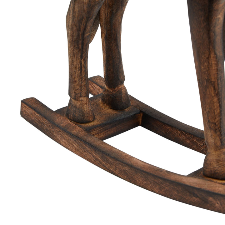 Natural Wooden Rocking Horse