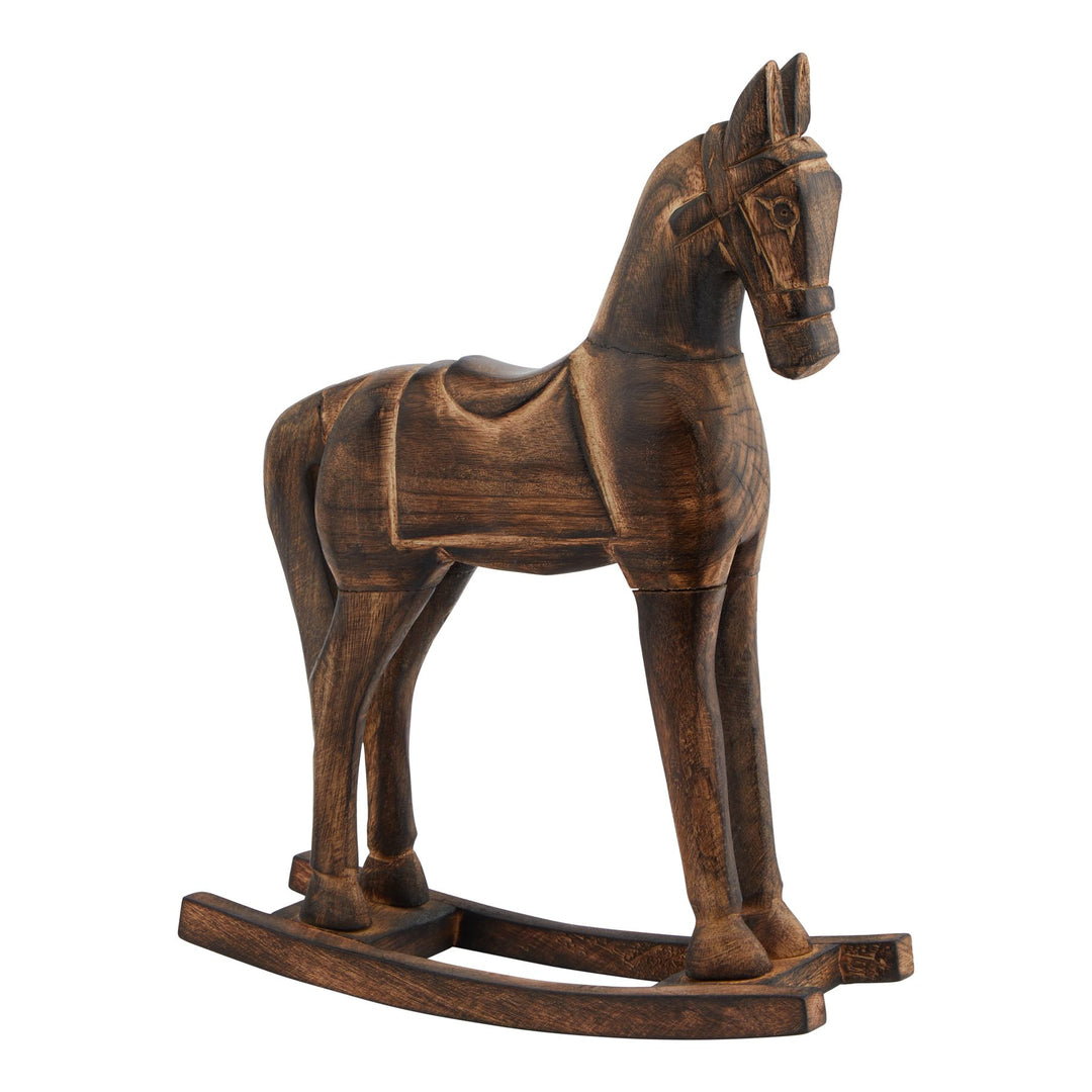 Natural Wooden Rocking Horse