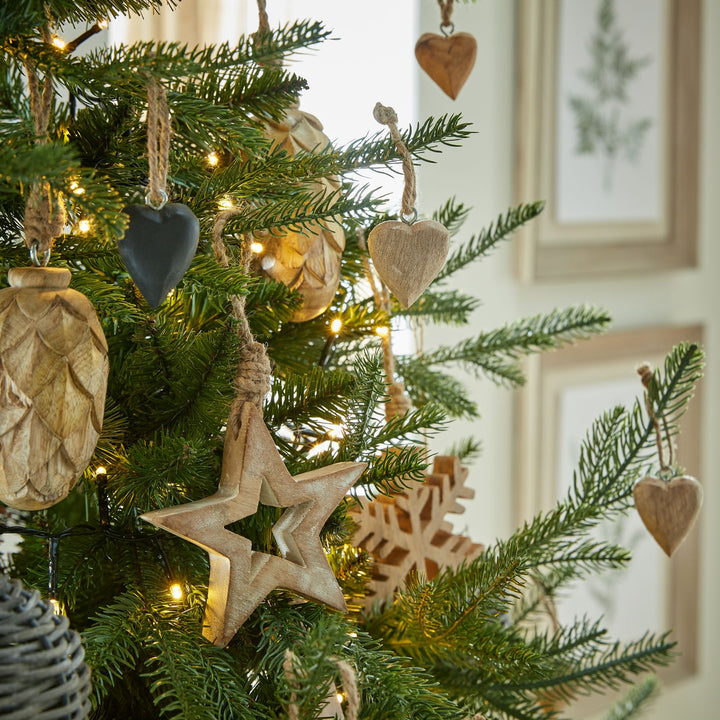 Pack-Of-90-Wooden-Heart-Hanging-Decorations