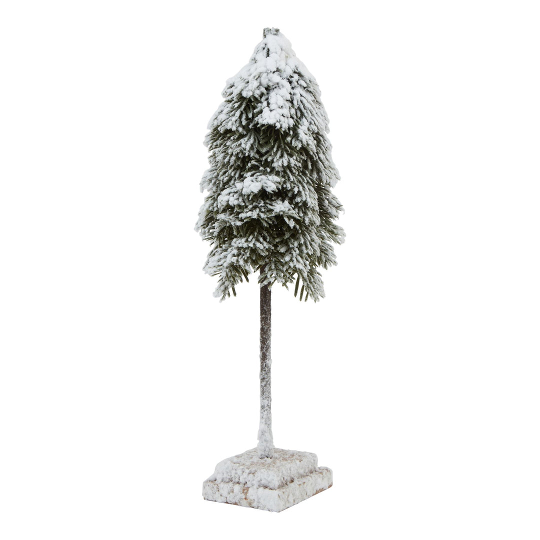 Medium-Snowy-Cedar-Tree-On-Wood-Block