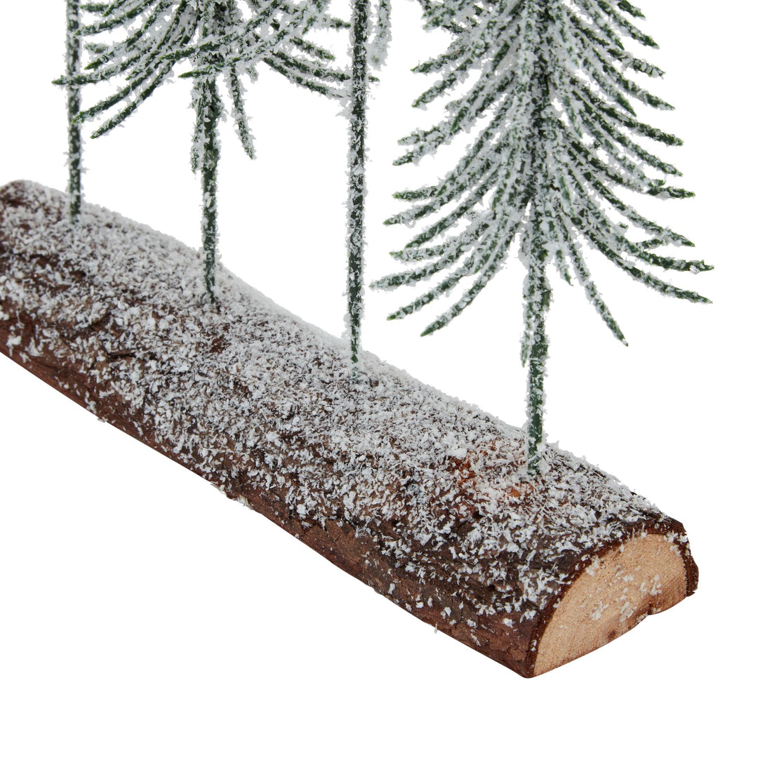 Small-Snowy-Spindle-Tree-Quad-In-Wood-Log