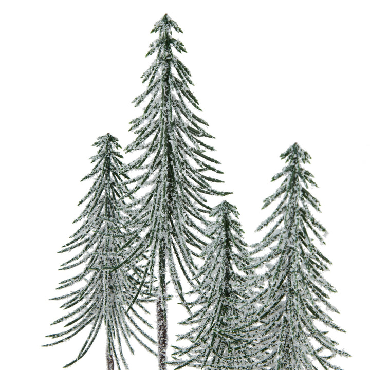 Medium-Snowy-Spindle-Tree-Quad-In-Wood-Log