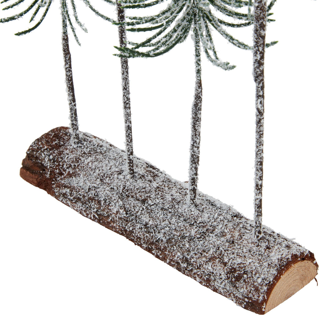 Medium-Snowy-Spindle-Tree-Quad-In-Wood-Log
