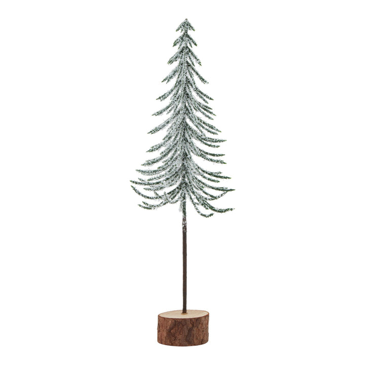 Small-Snowy-Spindle-Tree-In-Wood-Log
