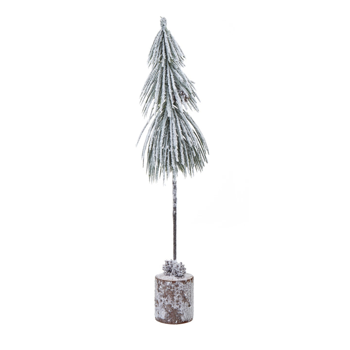 Small-Snowy-Tree-In-Wood-Log