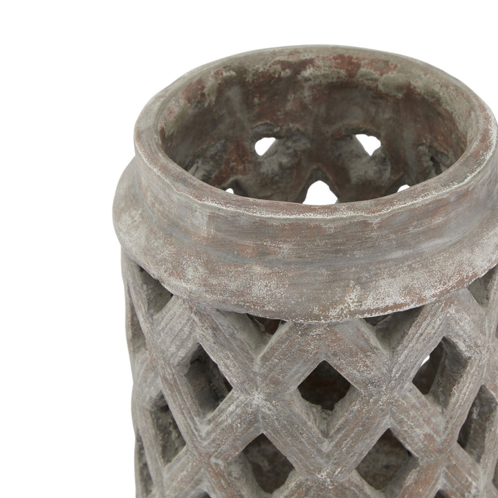 Siena Brown Large Lattice Decorative Lantern