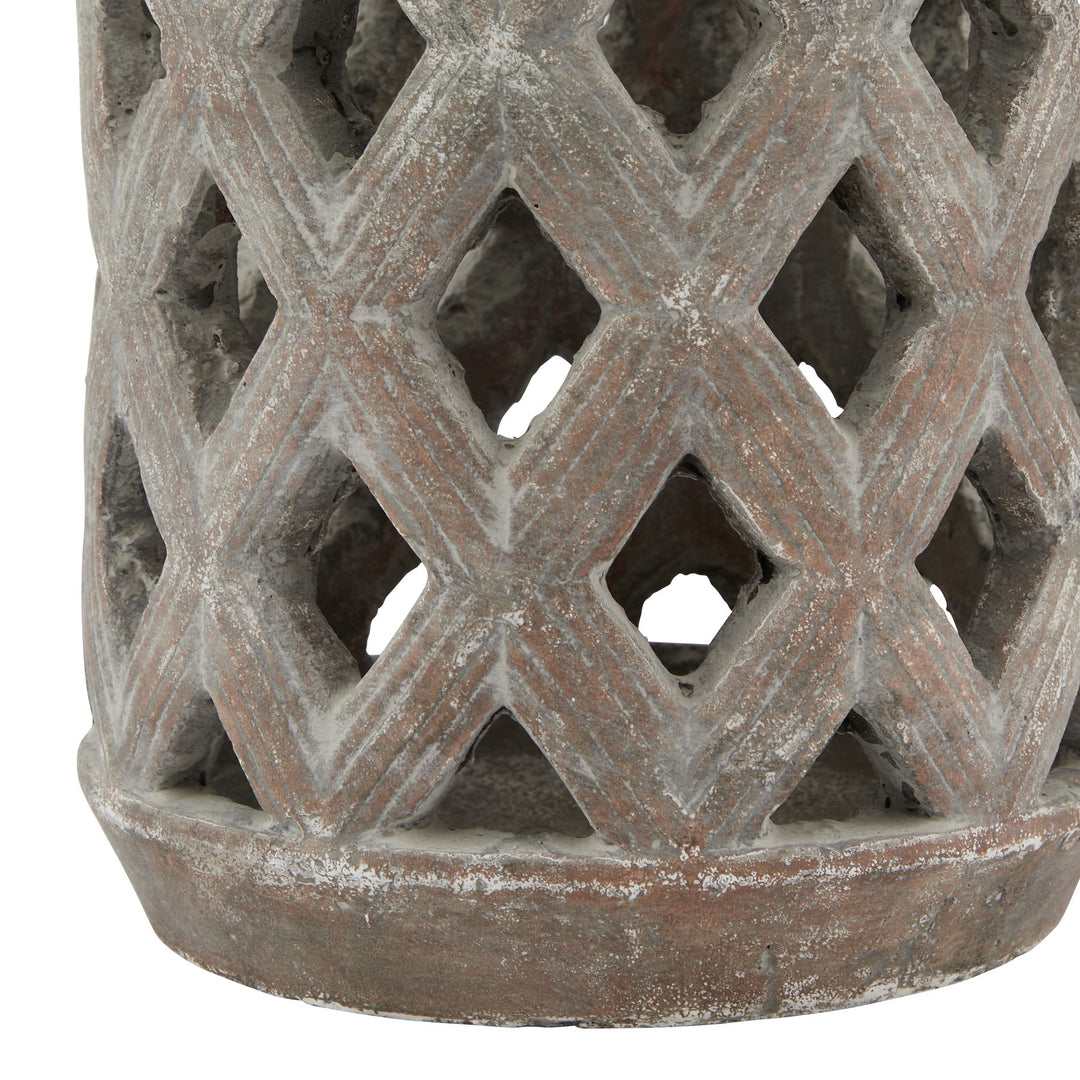 Siena Brown Large Lattice Decorative Lantern