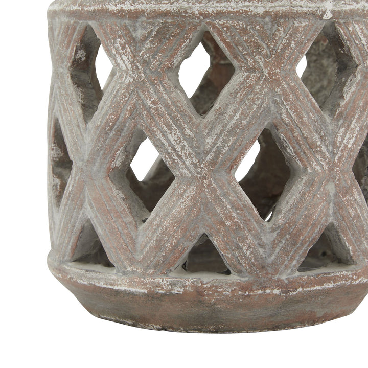 Siena Brown Lattice Decorative Lantern