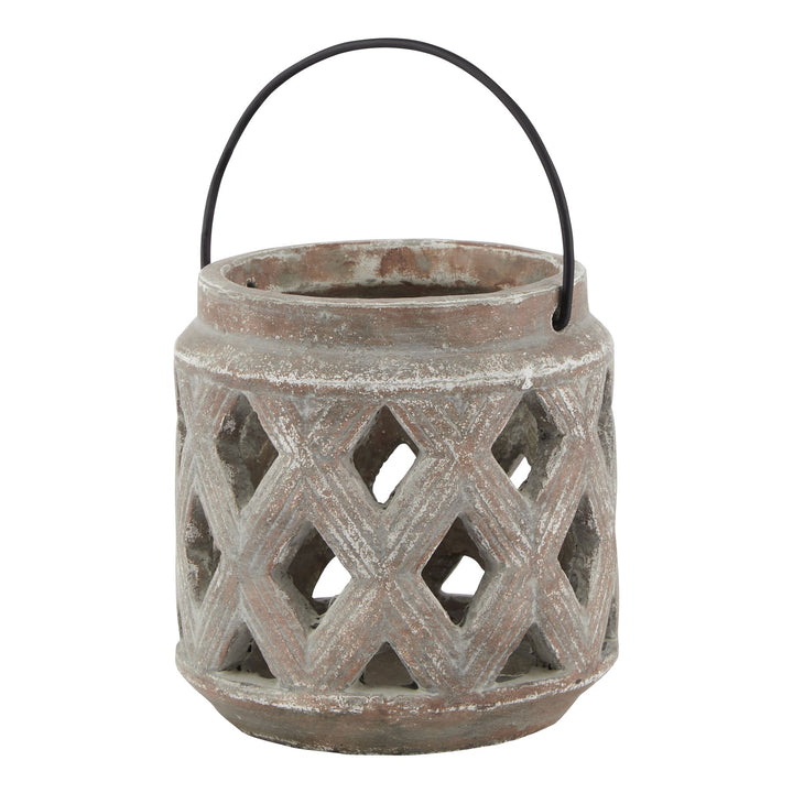 Siena Brown Lattice Decorative Lantern