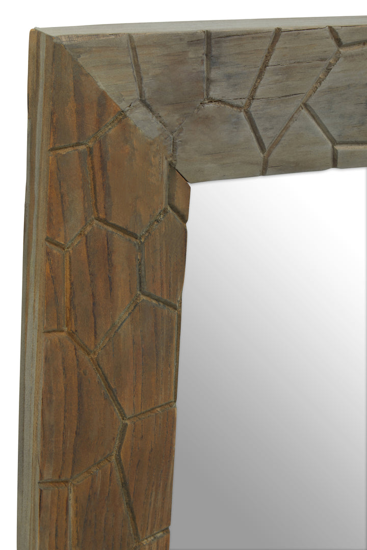 Malay Wall Mirror with Decorative Frame Design