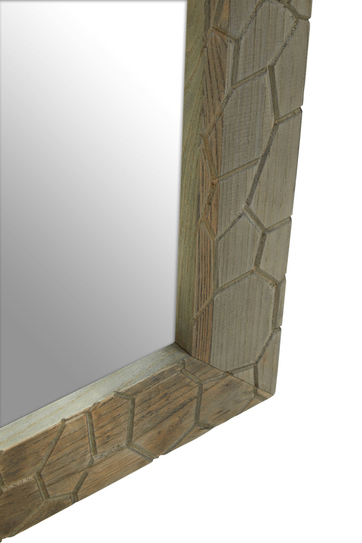 Malay Wall Mirror with Decorative Frame Design