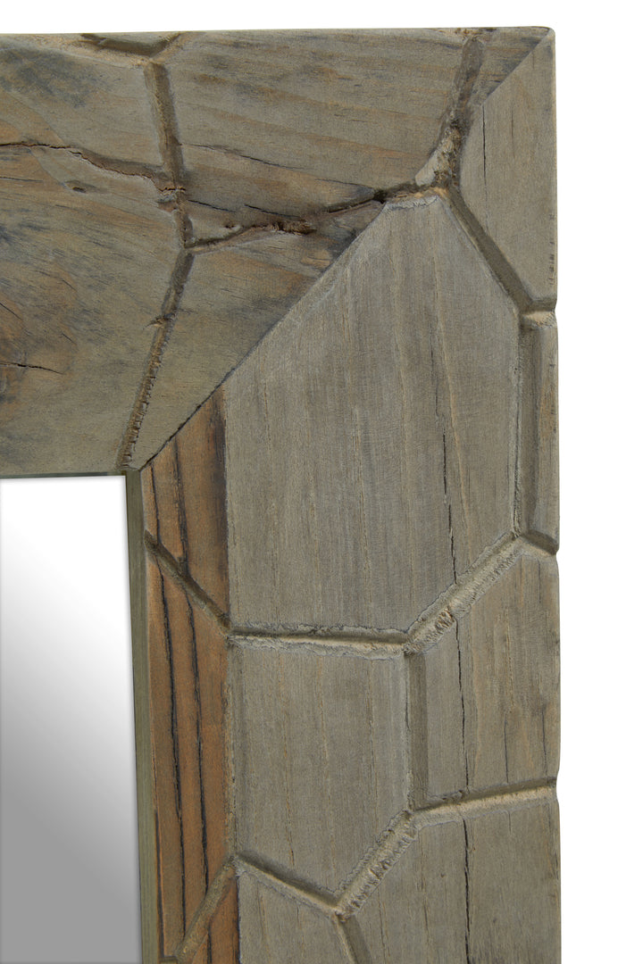 Malay Wall Mirror with Decorative Frame Design