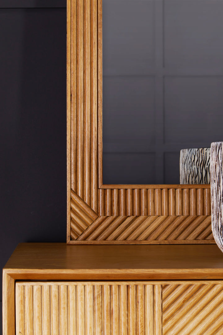 Jakara Natural Floor Mirror