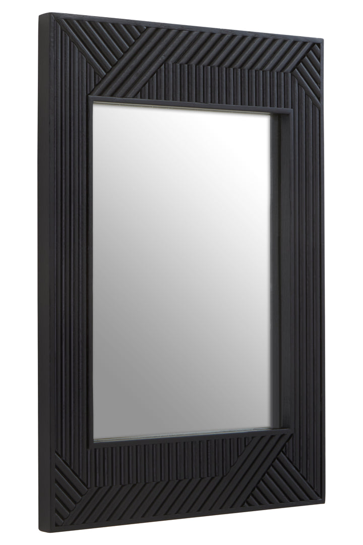 Jakara Black Wooden Wall Mirror