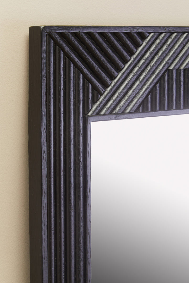 Jakara Black Wooden Wall Mirror
