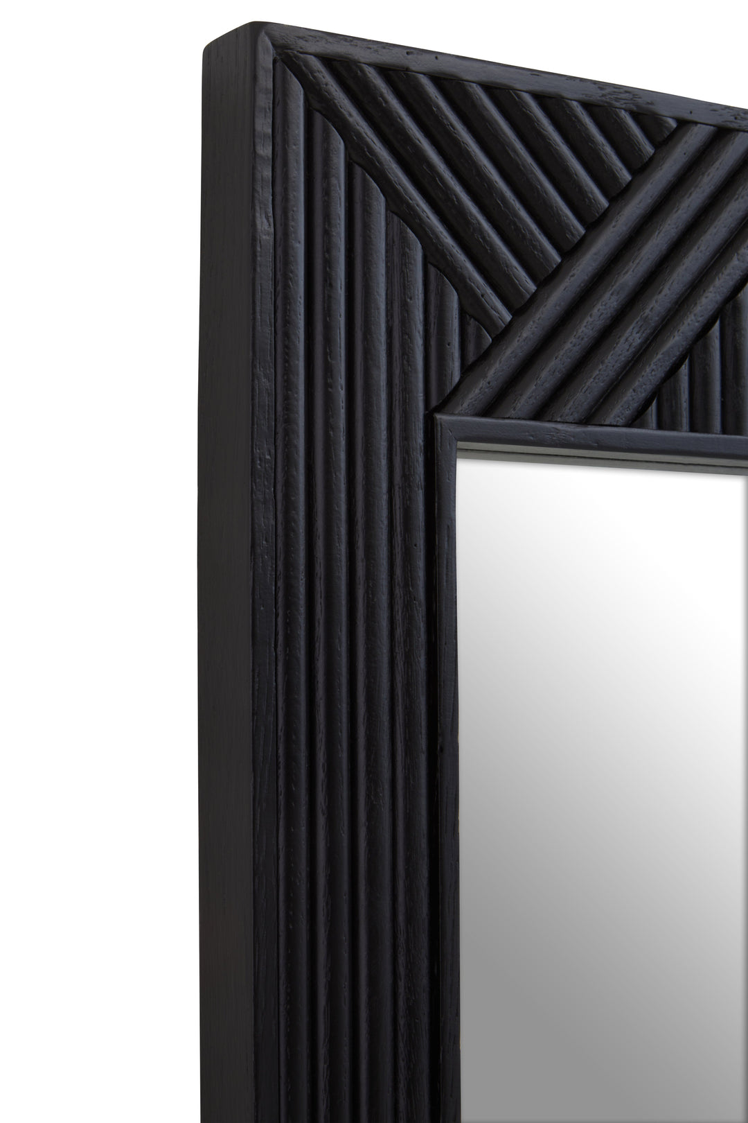 Jakara Black Wooden Wall Mirror